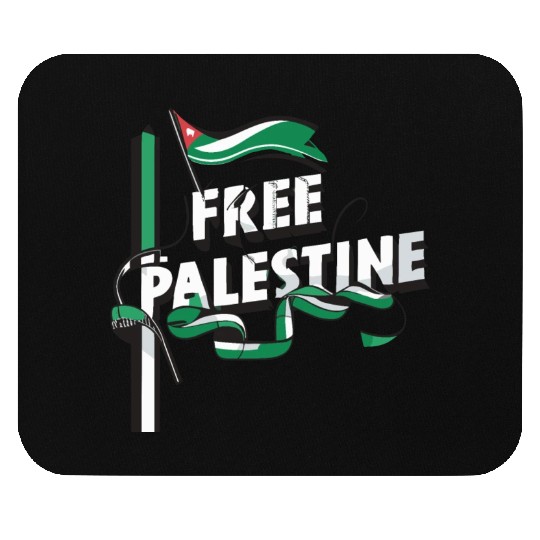I Love Free Palestine Flag Save Gaza Mouse Pads