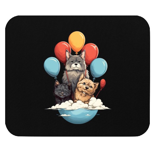 Cats, Dogs & Balloons Mouse Pads