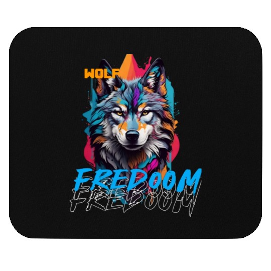 Incredible wolf face street Mouse Pads