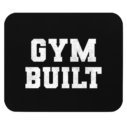 Gym Built White Typography Mouse Pads