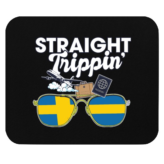 Straight Trippin' Sweden Vacation Tour Travel Mouse Pads