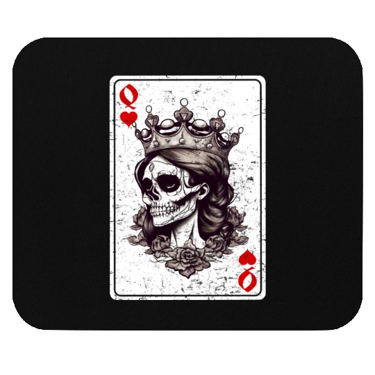 Queen of Hearts Card Game Horror Heart Queen Mouse Pads