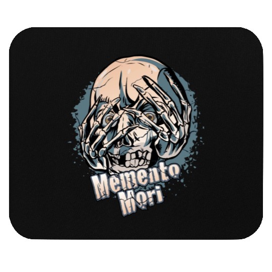 Unique Skull With Skeleton Hands Over Face Mouse Pads