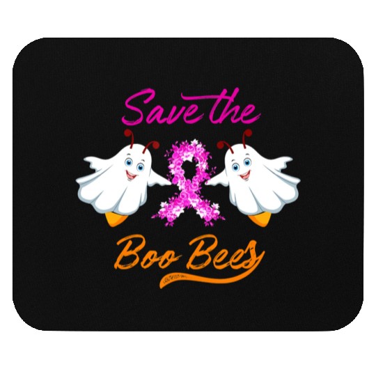 Breast Cancer Halloween Save The Boo Bees Mouse Pads