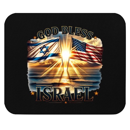 United for Israel God Bless Israel - Promised Land Mouse Pads