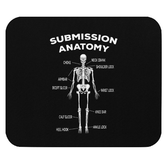 Funny Jiu Jitsu Submissions Anatomy Skeleton MMA Mouse Pads