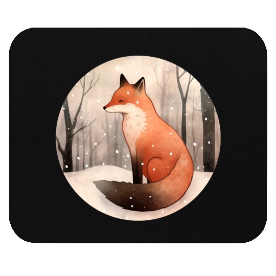 Fox in Winter Mouse Pads