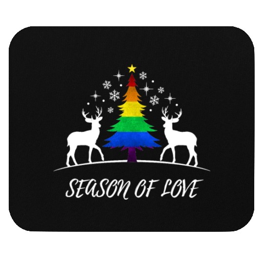 Gay Christmas Tree Gay Couple Season Of Love Mouse Pads
