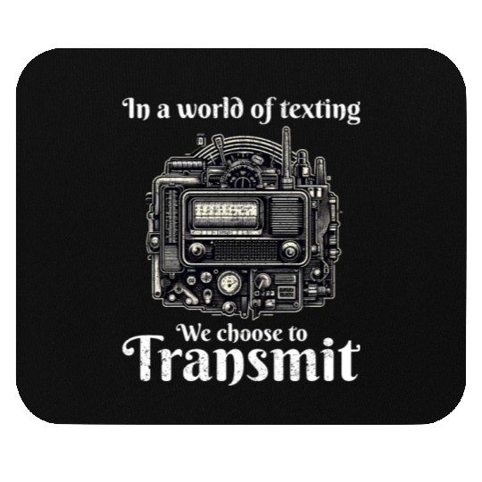 Vintage Ham Radio Operator Funny Mouse Pads