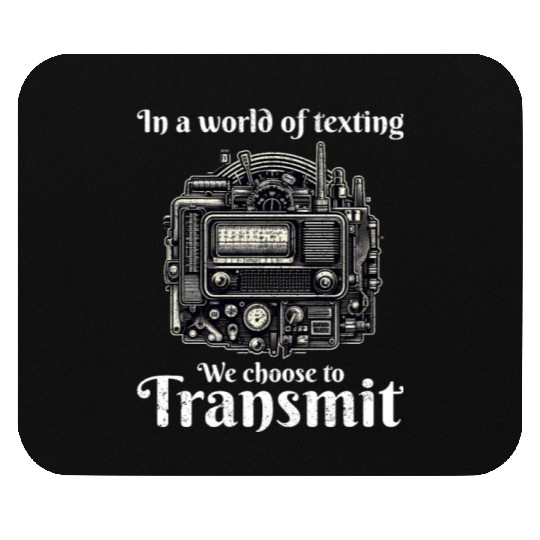 Vintage Ham Radio Operator Funny Mouse Pads