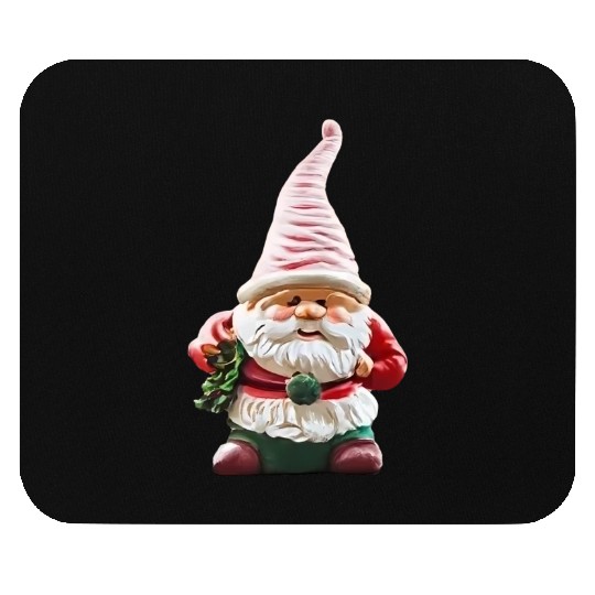 garden gnome christmas tree Mouse Pads