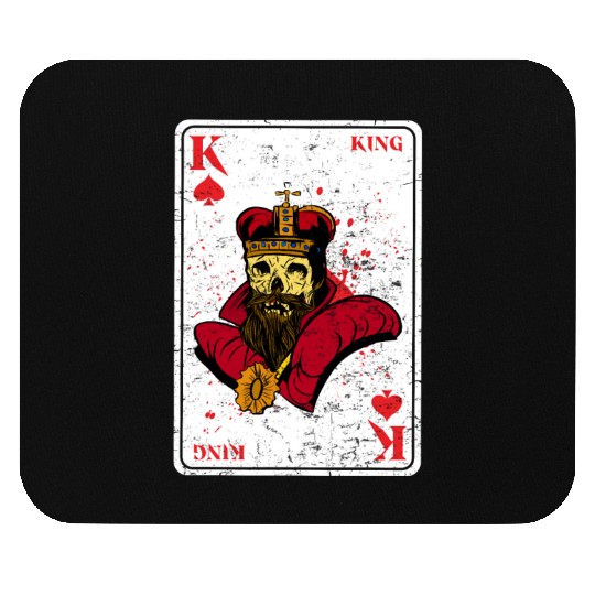 King on Spades Horror Halloween Card Game Creepy Mouse Pads