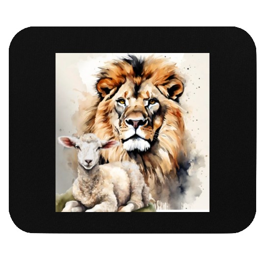 Lion and Lamb Christian Apparel Mouse Pads