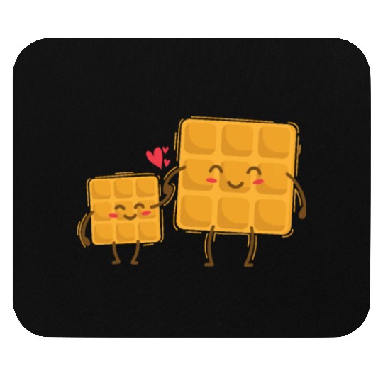 Waffle Mom with Waffle Child Dough Pastry Mouse Pads
