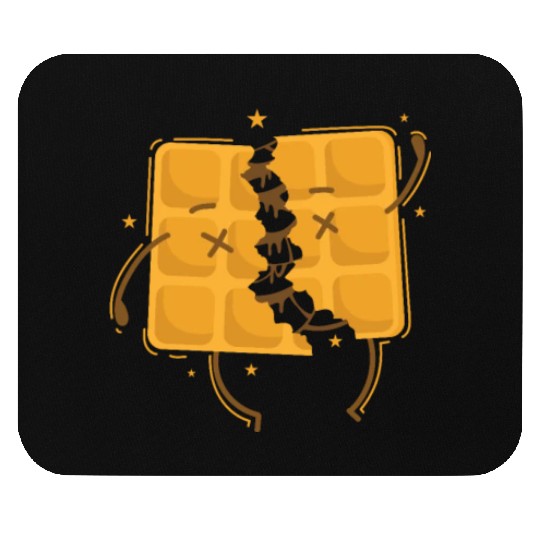 filled Waffle Dough Pastry Baker Snack Mouse Pads