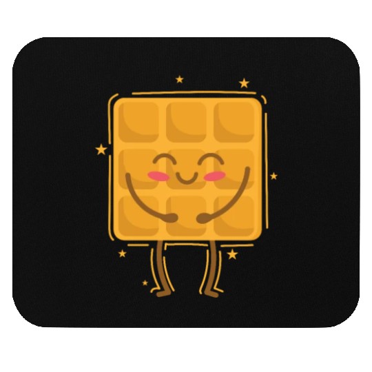 Waffle happy Pastry Baker Mouse Pads