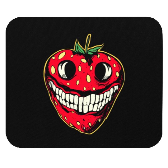 Strawberry Jack-o-lantern Mouse Pads