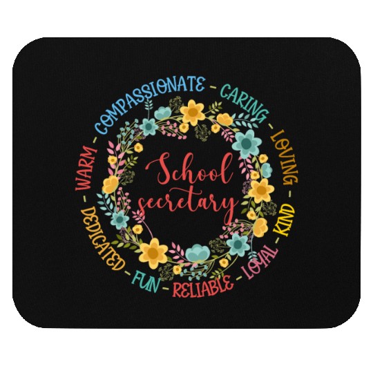 School secretary circle Mouse Pads