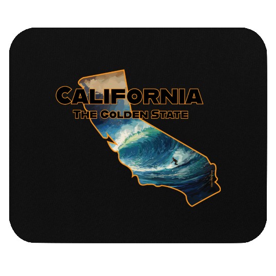 California Wildlife - surfer Mouse Pads