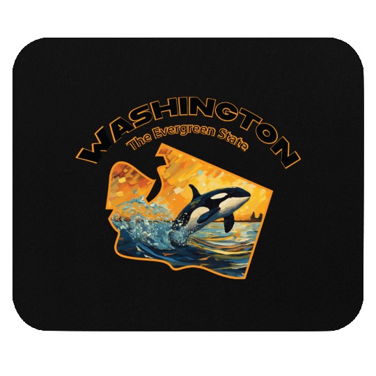 Washington Wildlife - orca Mouse Pads