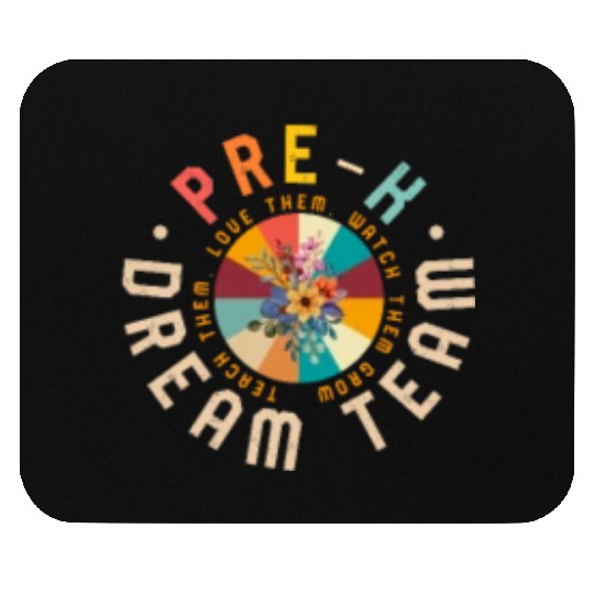Teacher Mouse Pads, Pre-K Dream Team Floral Pocket Mouse Pads