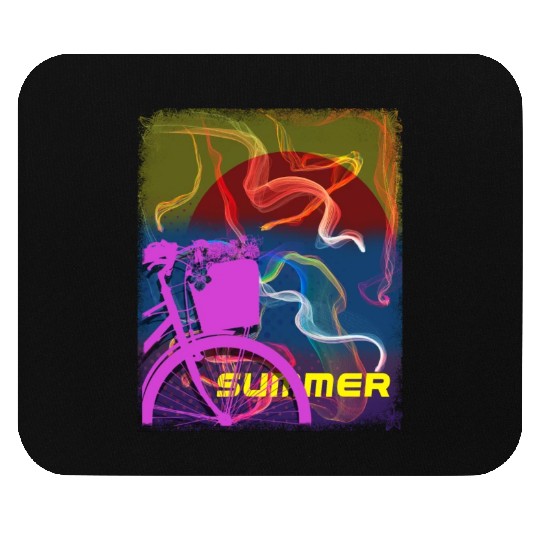 Bike in spring Mouse Pads