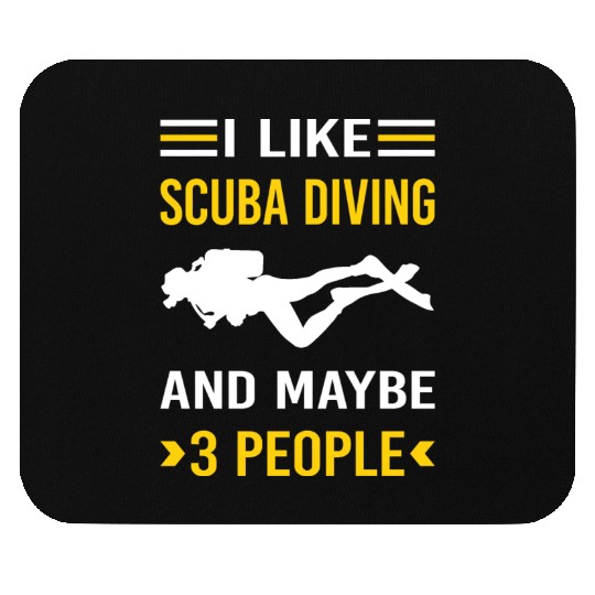 3 People Scuba Diving Diver Mouse Pads