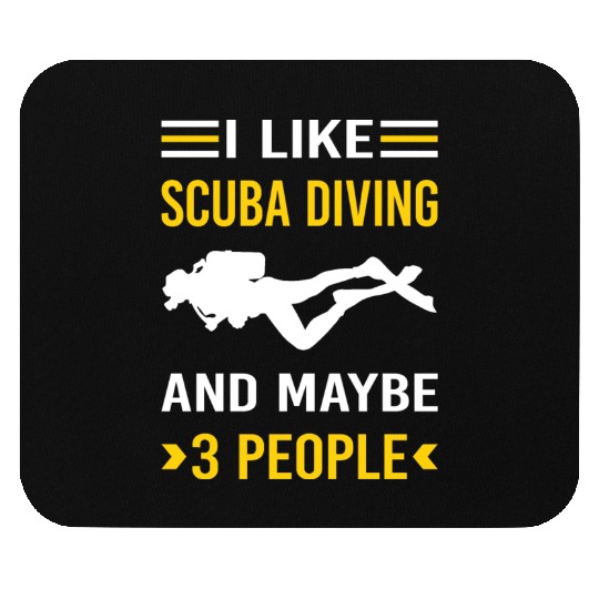 3 People Scuba Diving Diver Mouse Pads