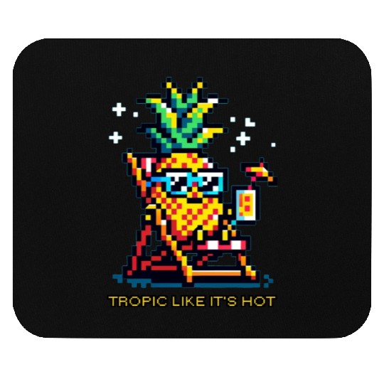 Sunny Pineapple Paradise - Beach Vibes Mouse Pads