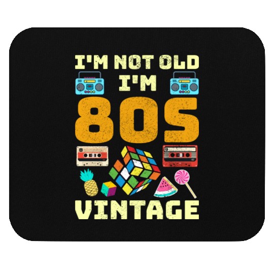 80s Vintage Vibes - Retro Design with Neon Colors Mouse Pads