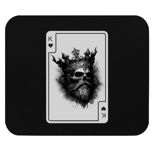 King of Hearts Creepy Card Game Poker Mouse Pads