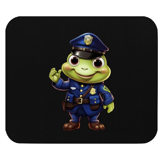 Police frog Mouse Pads
