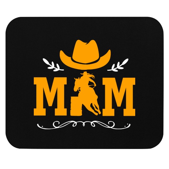 Mothers Day Cowgirl Horse Barrel Racing Mom Mouse Pads