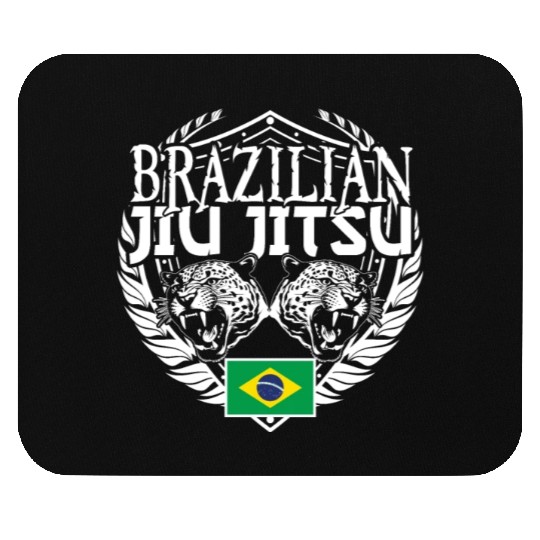 Brazilian Jiu Jitsu Brazilian flag BJJ Mouse Pads