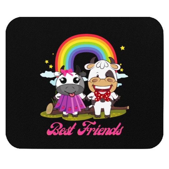Cow Mooey Cute Strawberry Cow Best Friends Mouse Pads