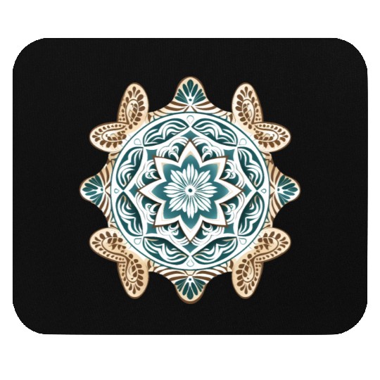 Sea Turtle Mandala Art Mouse Pads