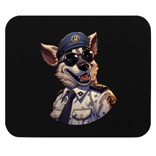 Police hyena Mouse Pads