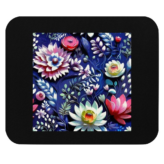 Midnight Floralscape Mouse Pads