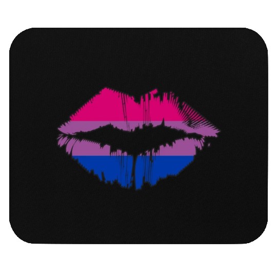 Bisexual Pride Flag LGBTQ Lips Mouse Pads