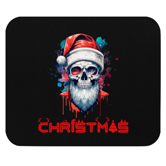 Beard Skull Christmas Mouse Pads
