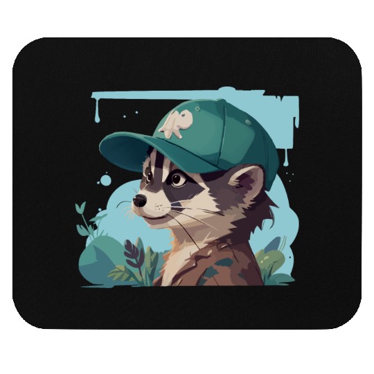 Cool Racoon Mouse Pads