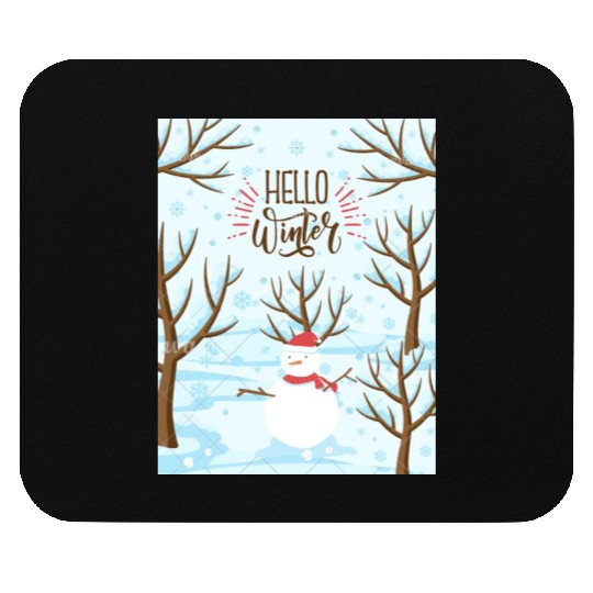 Hello Winter Wonderland Mouse Pads