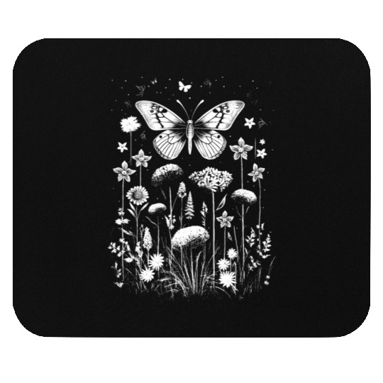 Fairycore cottagecore aesthetic grunge flowers Mouse Pads