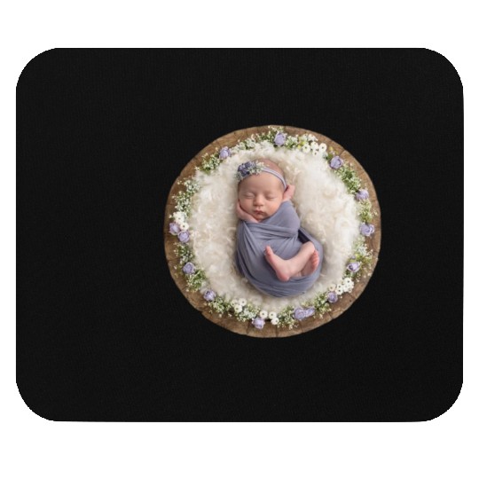 Lavender newborn girl pictures Mouse Pads