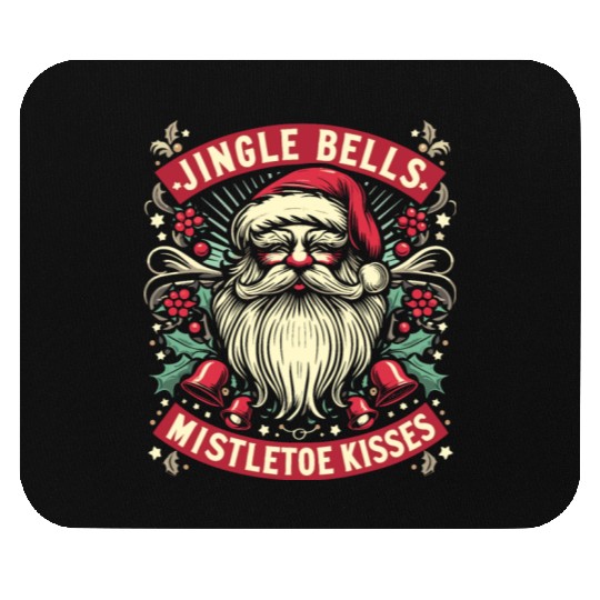 Jingle Bells Mistletoe Kisses Mouse Pads