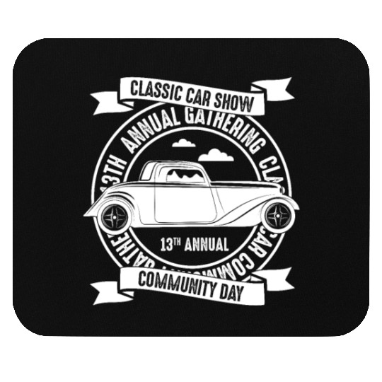 Classic car show community day Mouse Pads