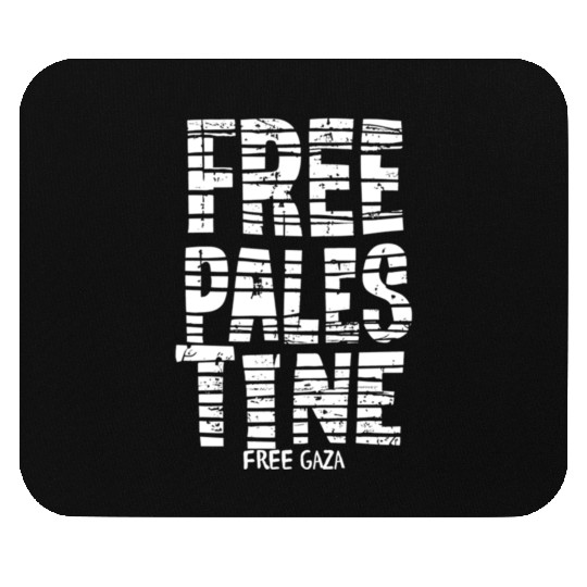 free palestine white Mouse Pads