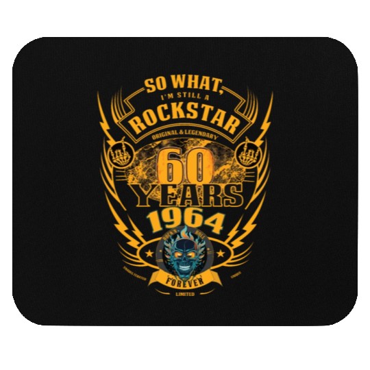 60th Birthday 1964 Rock'n Roll Forever Gift Mouse Pads