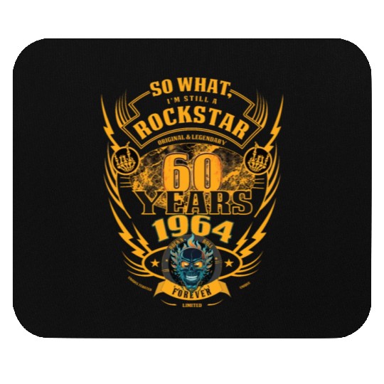 60th Birthday 1964 Rock'n Roll Forever Gift Mouse Pads