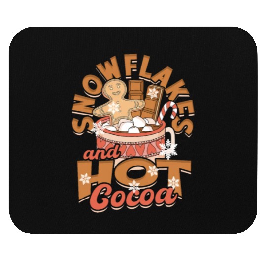 Snowflakes and Hot Cocoa - Snow Mouse Pads